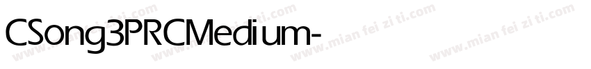 CSong3PRC Medium字体转换